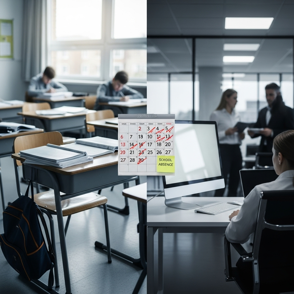 Criança doente em casa, mãe preocupada